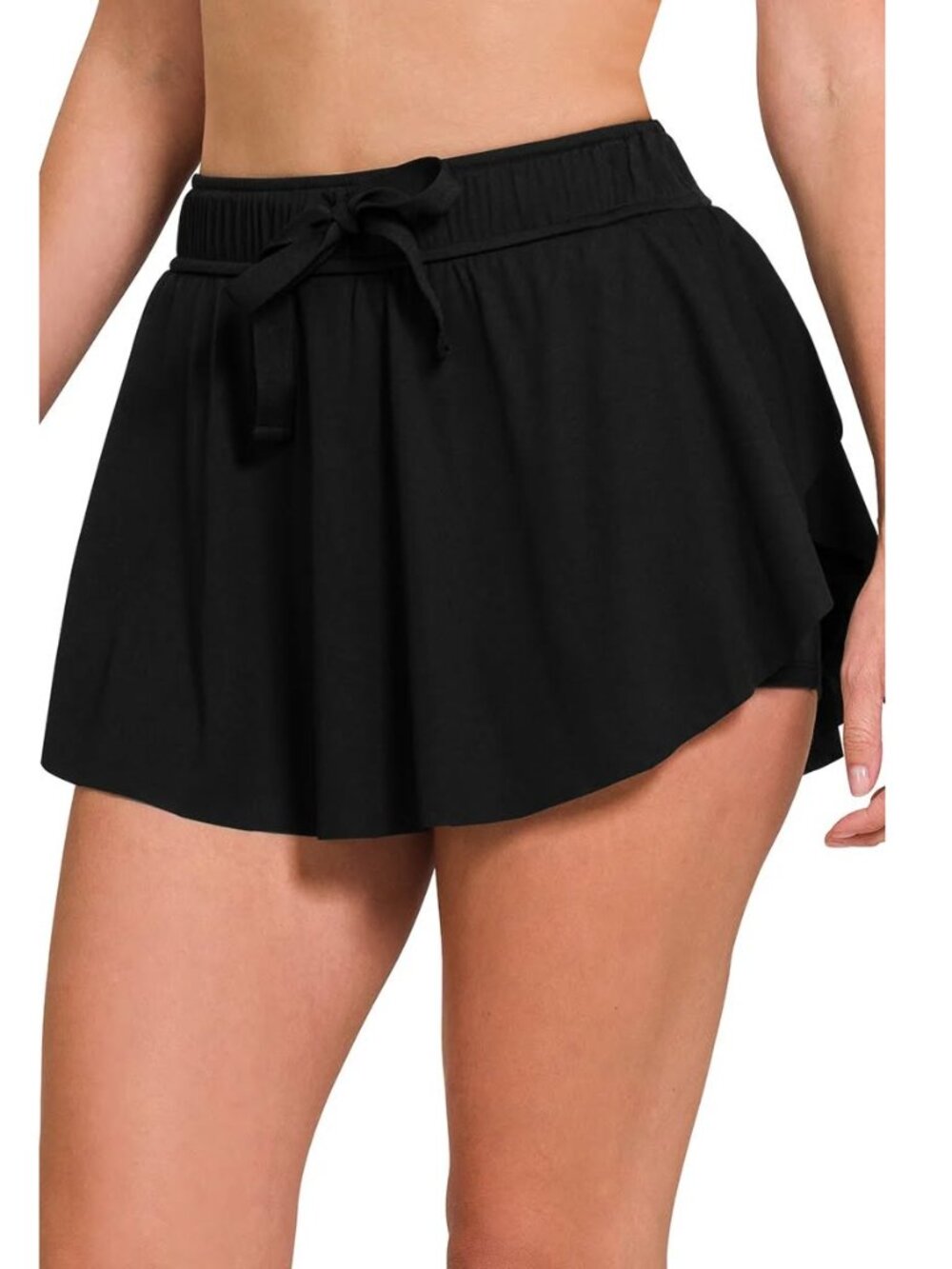 Zenana Ruffle Tennis Skirt with Pockets